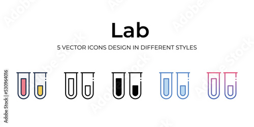 lab icons set vector illustration. vector stock,