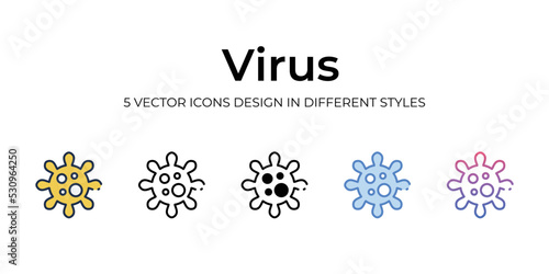 virus icons set vector illustration. vector stock,