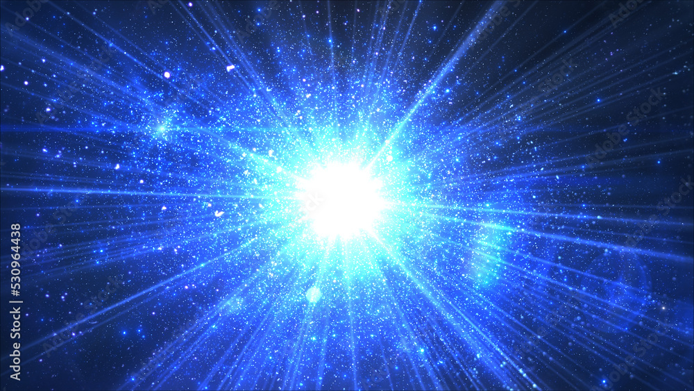 Fototapeta premium 宇宙 銀河 パーティクル 粒々 星々 星雲 キラキラ 幻想的 神秘 暗闇 発光 星