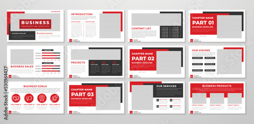 set of corporate presentation template design with minimalist concept and modern layout use for annual report and business profile	