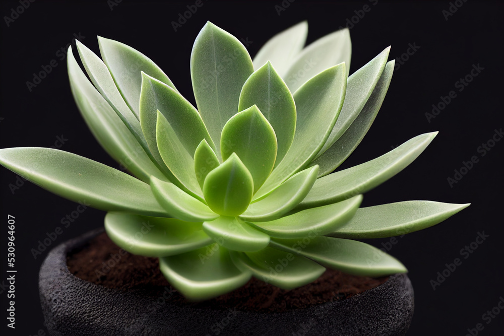 3d illustration of succulent plant potted 3d illustration of succulent plant potted