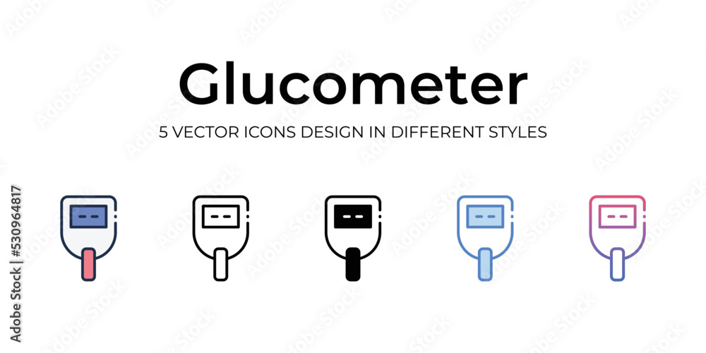 glucometer icons set vector illustration. vector stock, glucometer icons set vector illustration. vector stock,