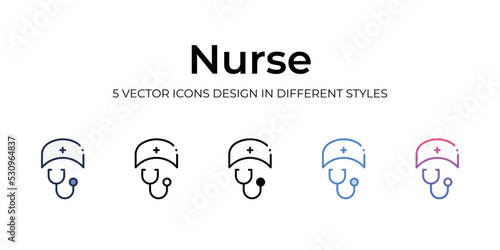 nurse icons set vector illustration. vector stock,