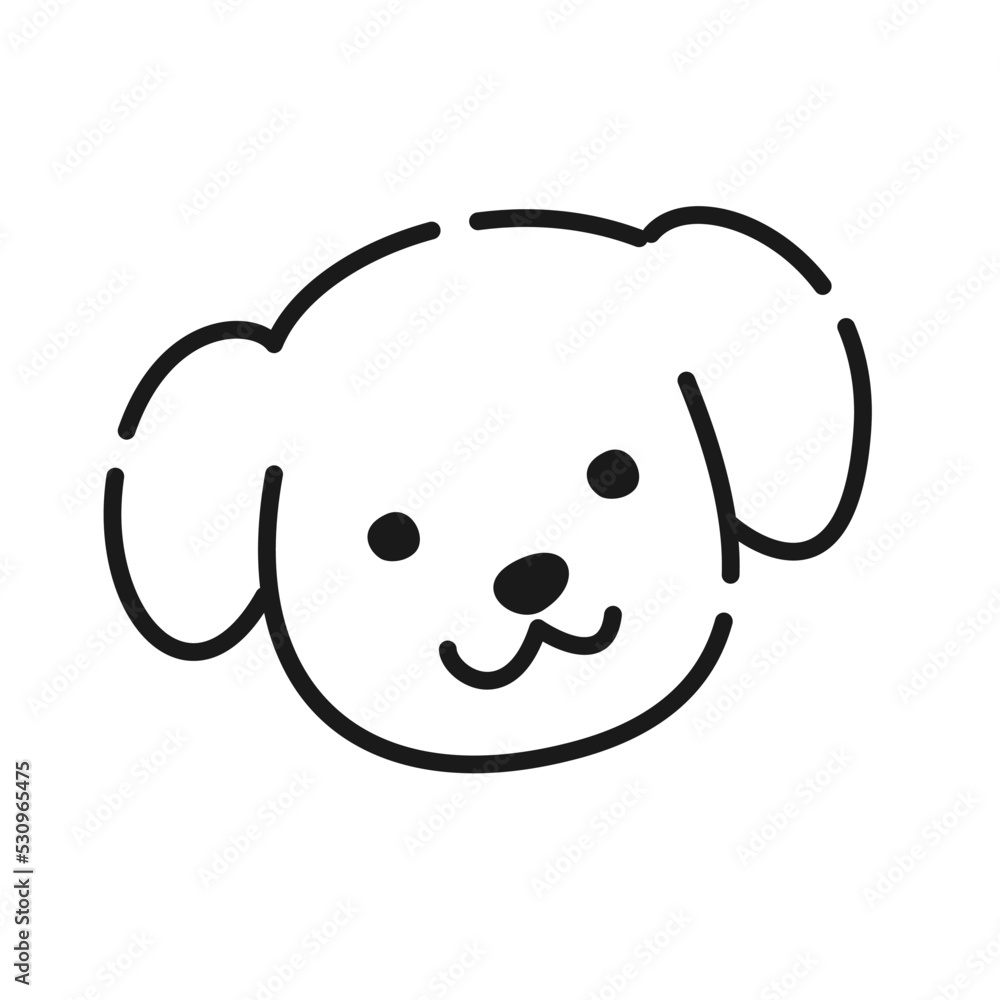 シンプルな犬のイラスト