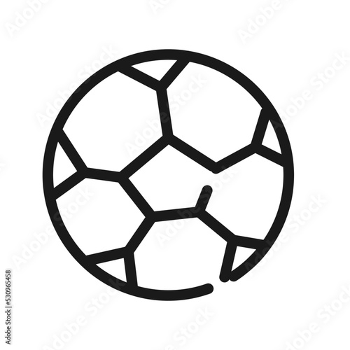 シンプルなサッカーボールのイラスト