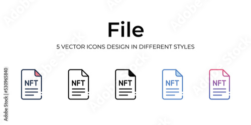 nft file icons set vector illustration. vector stock,