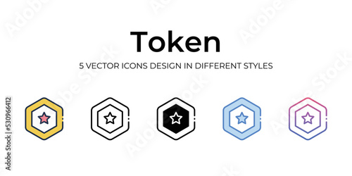 nft token icons set vector illustration. vector stock,