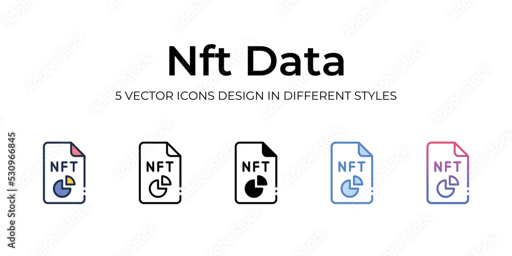 nft data icons set vector illustration. vector stock,