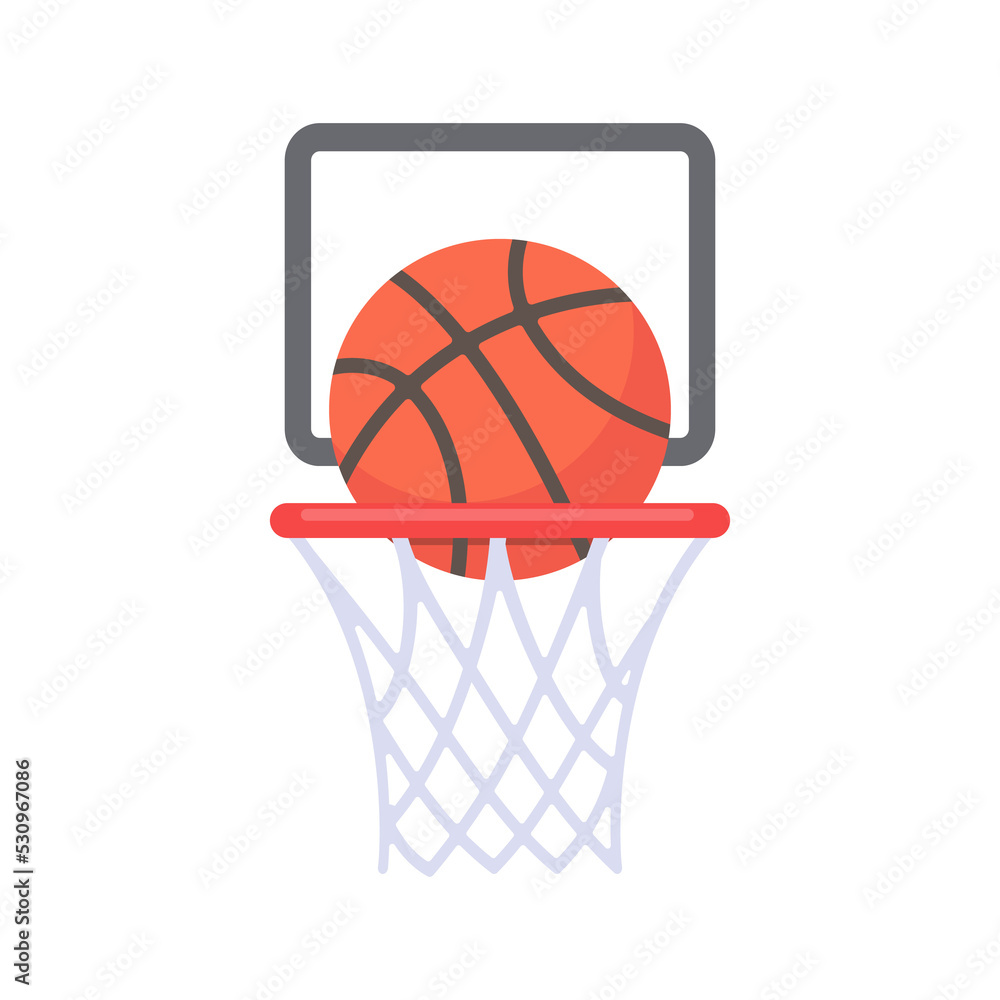 A basketball that is thrown into the basket in a sport A basketball that is thrown into the basket in a sport