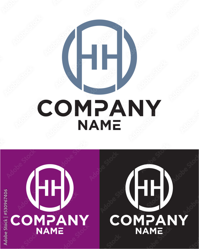 Initial letter h h logo vector design template Initial letter h h logo vector design template