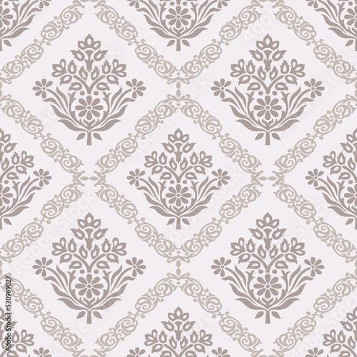 Seamless Asian damask wallpaper pattern