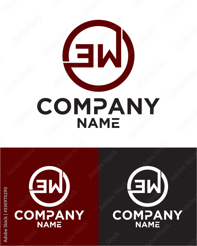 Initial letter e w logo vector design template Initial letter e w logo vector design template