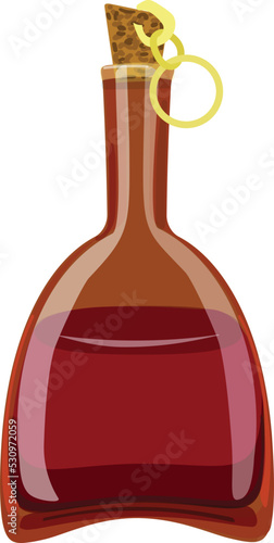 Poison bottle icon cartoon vector. Witch medicine. Alchemist elixir