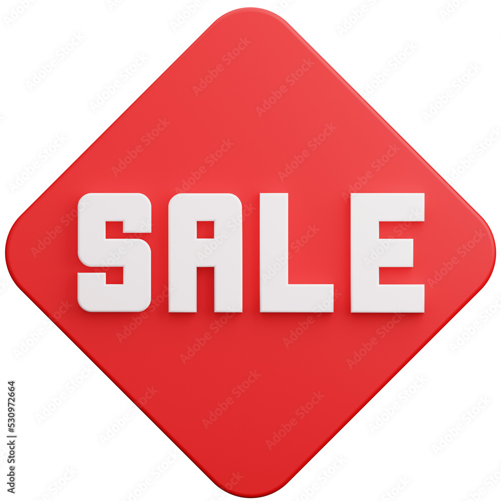 3d rendering of red sale label for online shopping 3d rendering of red sale label for online shopping