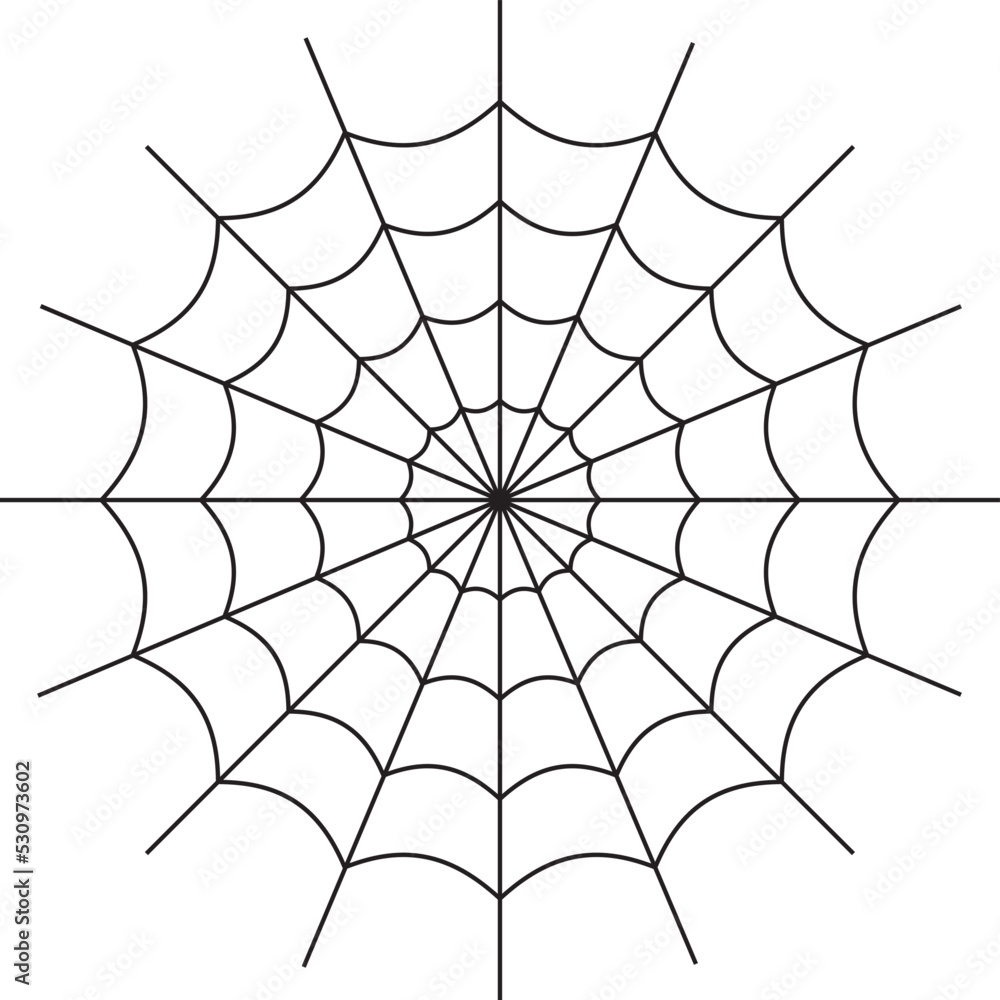 Obraz premium Spider cobweb. Halloween design element. Flat vector