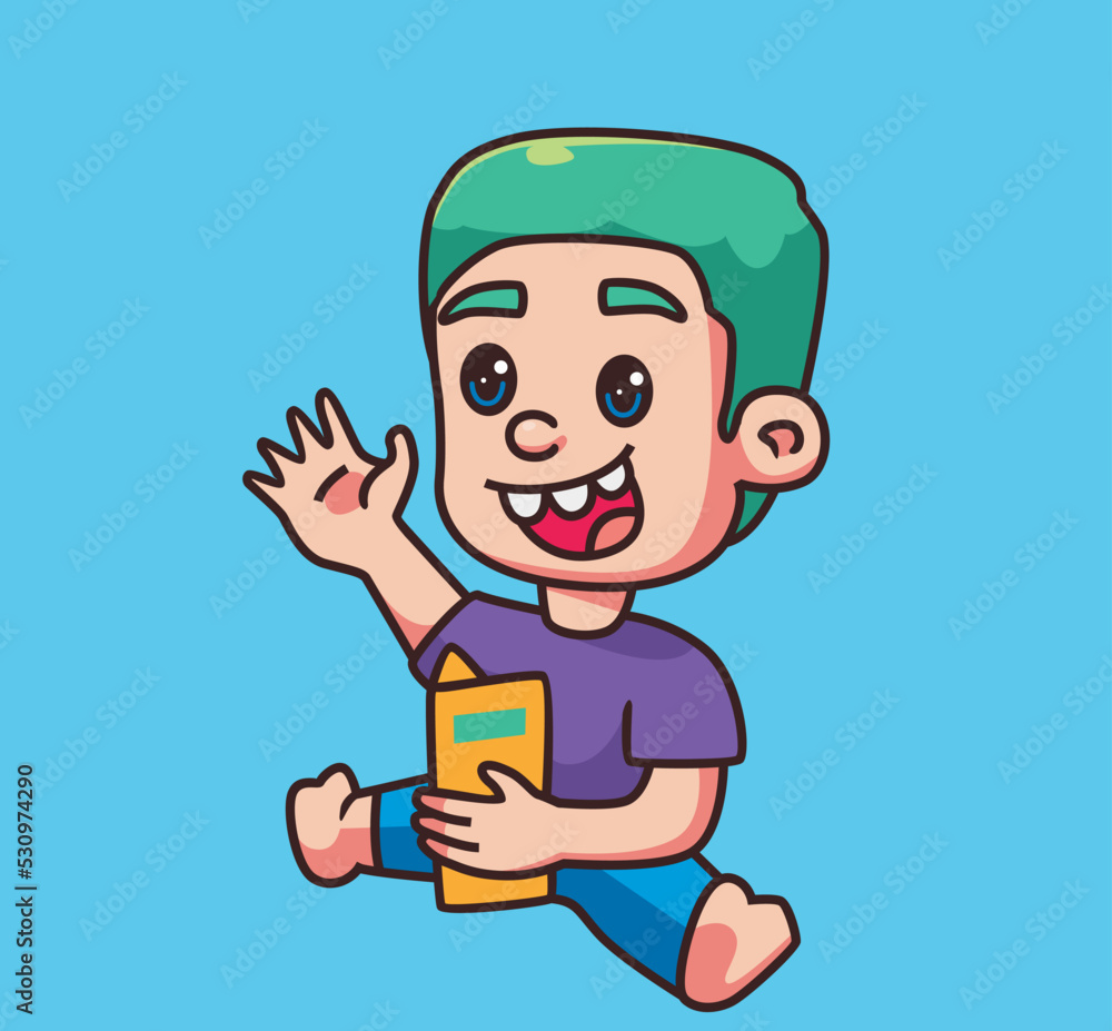 little children boy reading a book cartoon little children boy reading a book cartoon