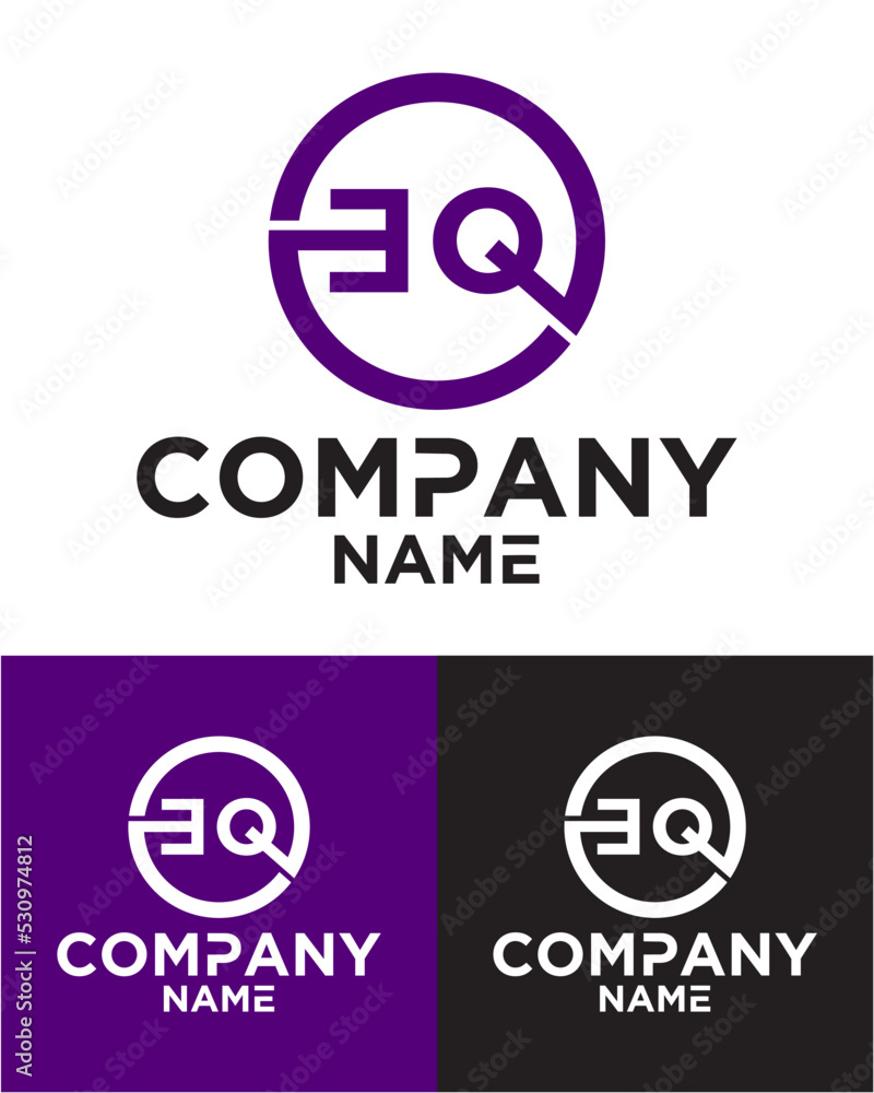 Initial letter e q logo vector design template Initial letter e q logo vector design template