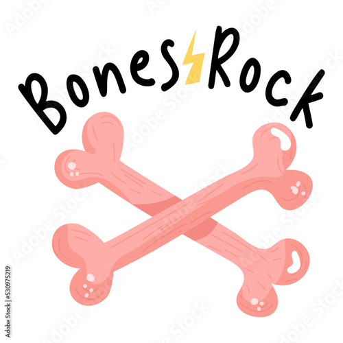 An icon of bones rock flat icon