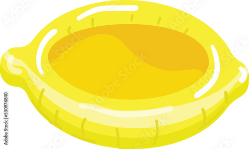 Lemon ring icon cartoon vector. Summer pool. Water rubber