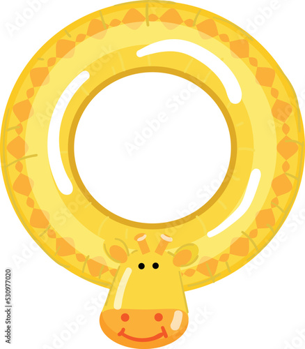 Gold ring icon cartoon vector. Summer pool. Inflatable equipment