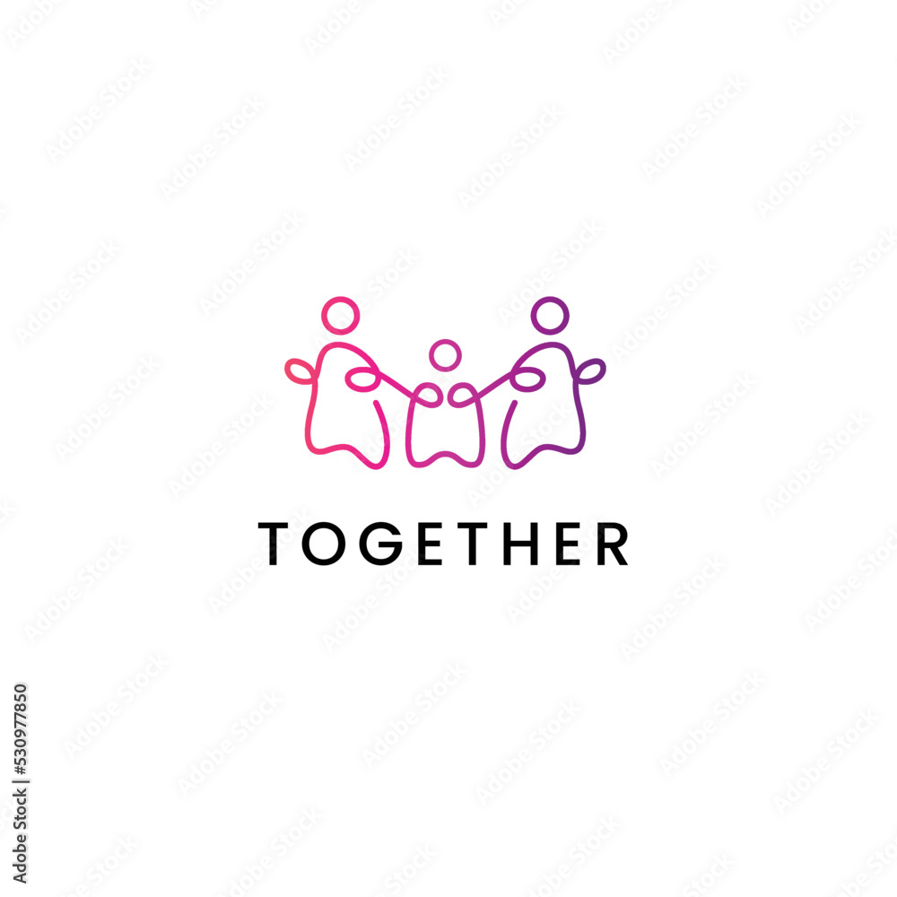 Minimal together unity logo diversity Minimal together unity logo diversity
