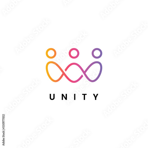 Minimal together unity logo diversity  photo