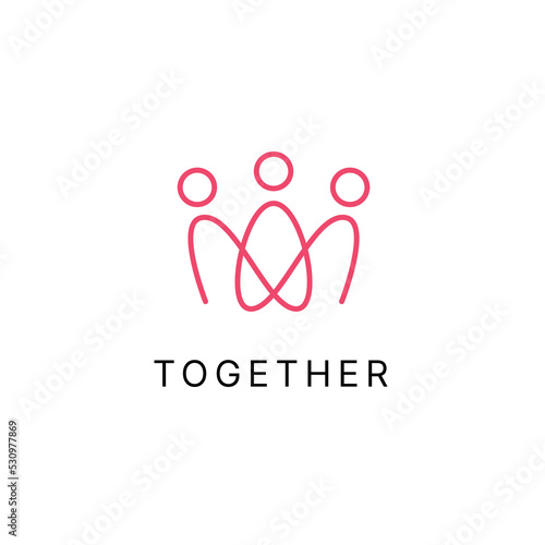 Minimal together unity logo diversity 