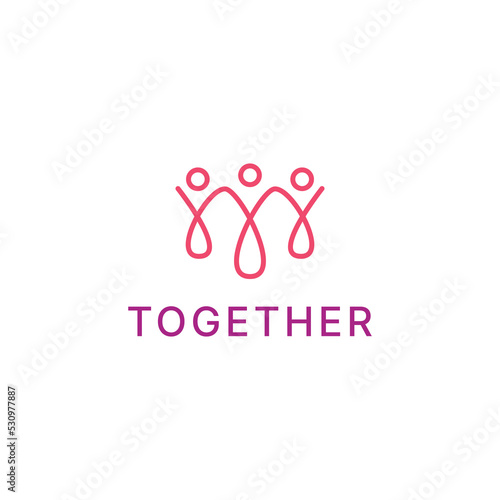 Minimal together unity logo diversity 