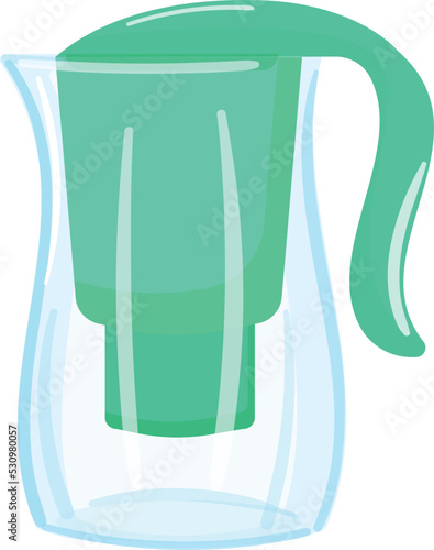 Water jug filter icon cartoon vector. Purification system. Tank treatment