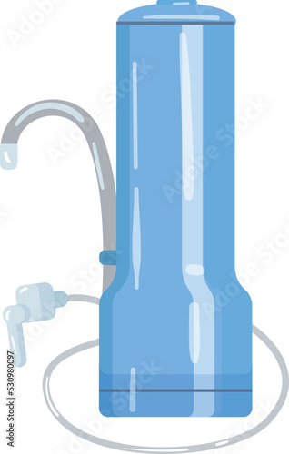 Home filter icon cartoon vector. Water system. Tank treatment