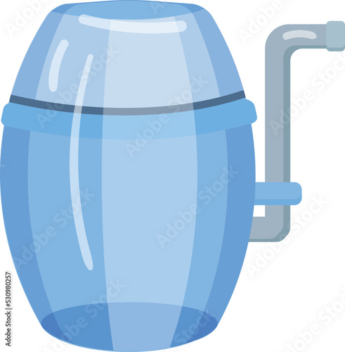 Water purifier icon cartoon vector. Filter system. Tank home