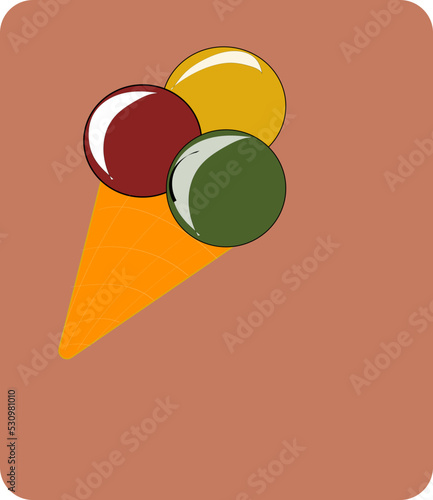 illustration of ice cream logo