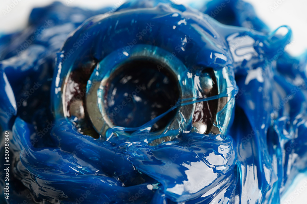 Grease and ball bearing, Blue premium quality synthetic lithium complex