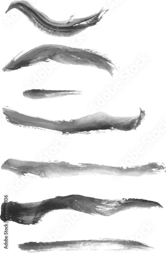 Set of brush strokes (ID: 530984036)