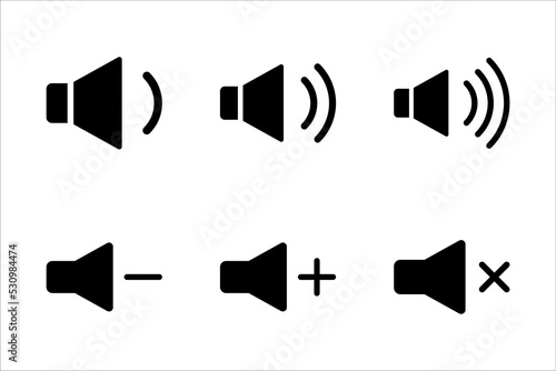 Speaker icon set vector. sound symbol vector illustration on white background. EPS 10