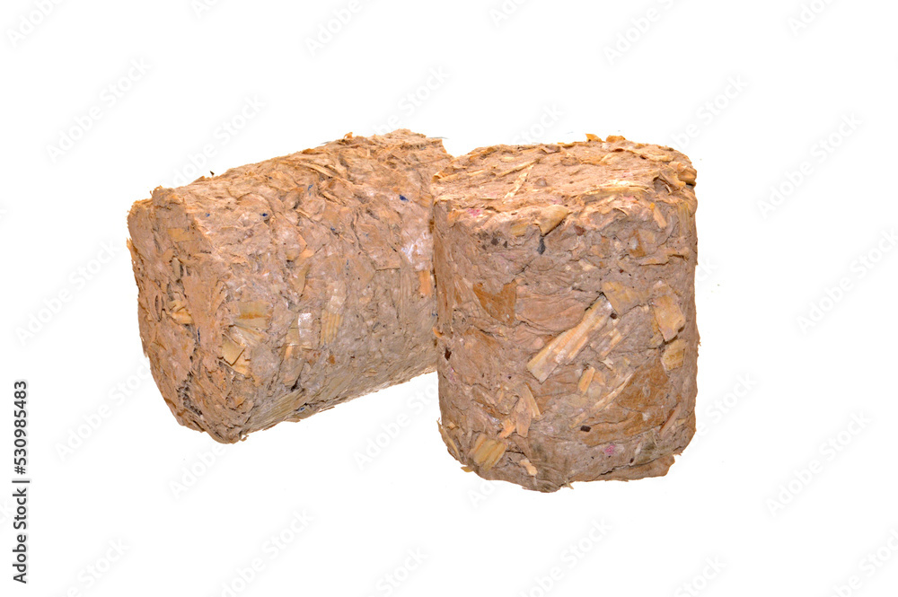 fuel briquettes isolated on white background fuel briquettes isolated on white background