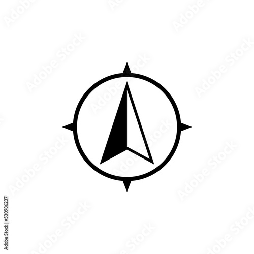 North symbol. Compass icon isolated on white background