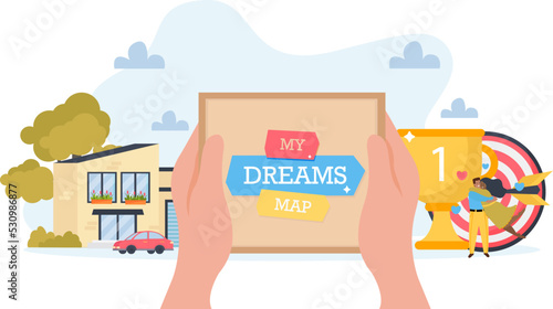 Dreams Board Flat Illustration