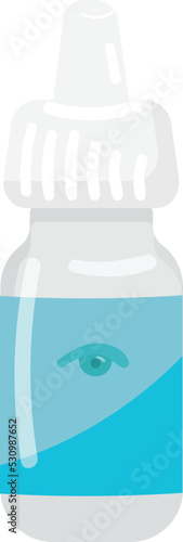 Eye drop bottle icon cartoon vector. Contact lens. Case glasses