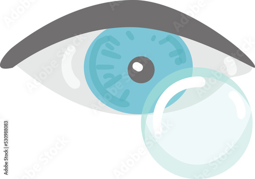 Eye contact lens icon cartoon vector. Case solution. Lense drop