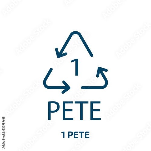 1 pete icon from user interface collection. Thin linear 1 pete, 1, pete outline icon isolated on white background. Line vector 1 pete sign, symbol for web and mobile