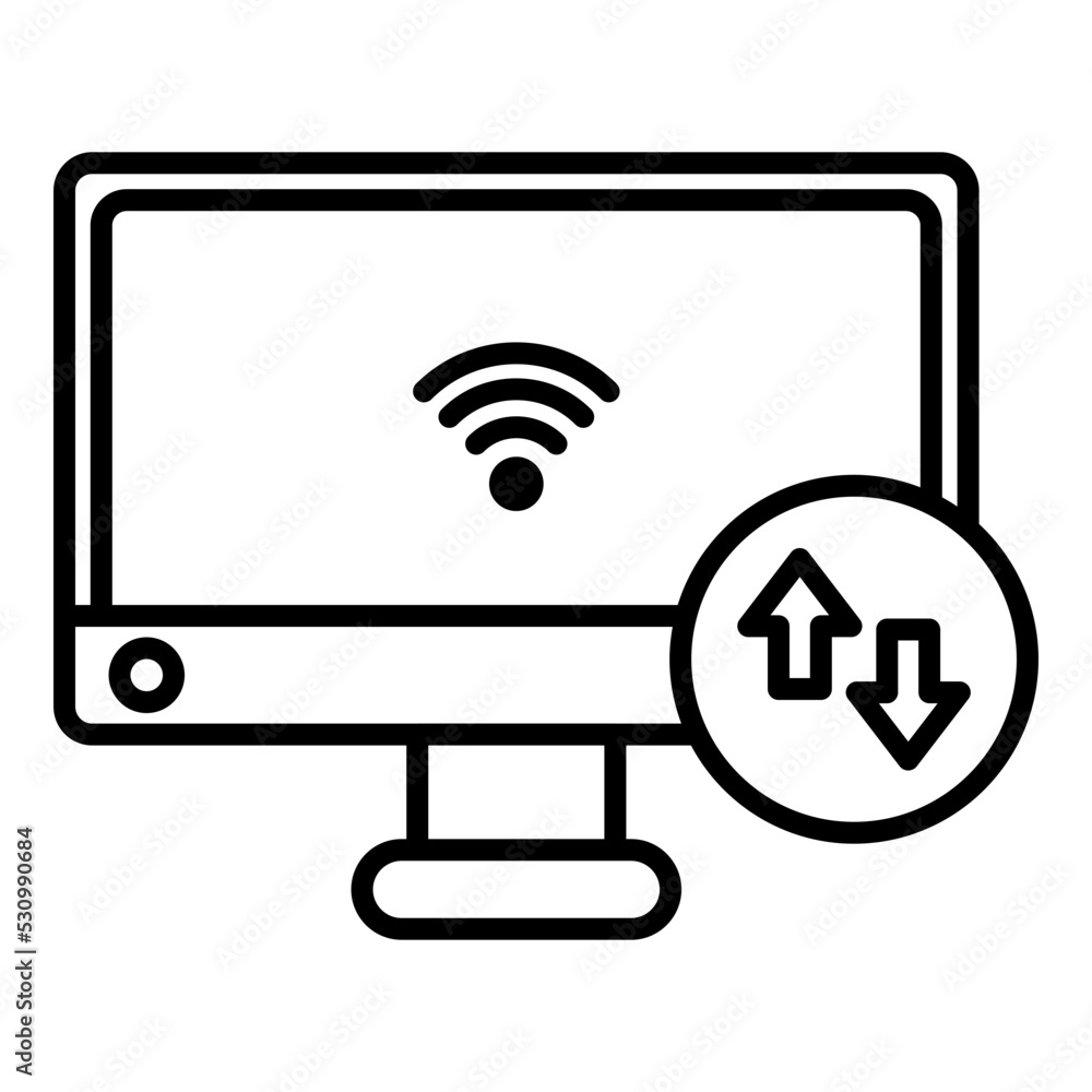 internet signal data flow on computer display internet signal data flow on computer display