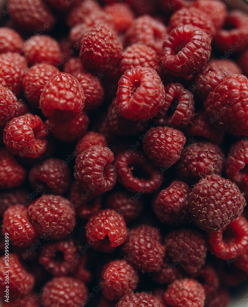 raspberries close-up. whole red raspberries background raspberries close-up. whole red raspberries background