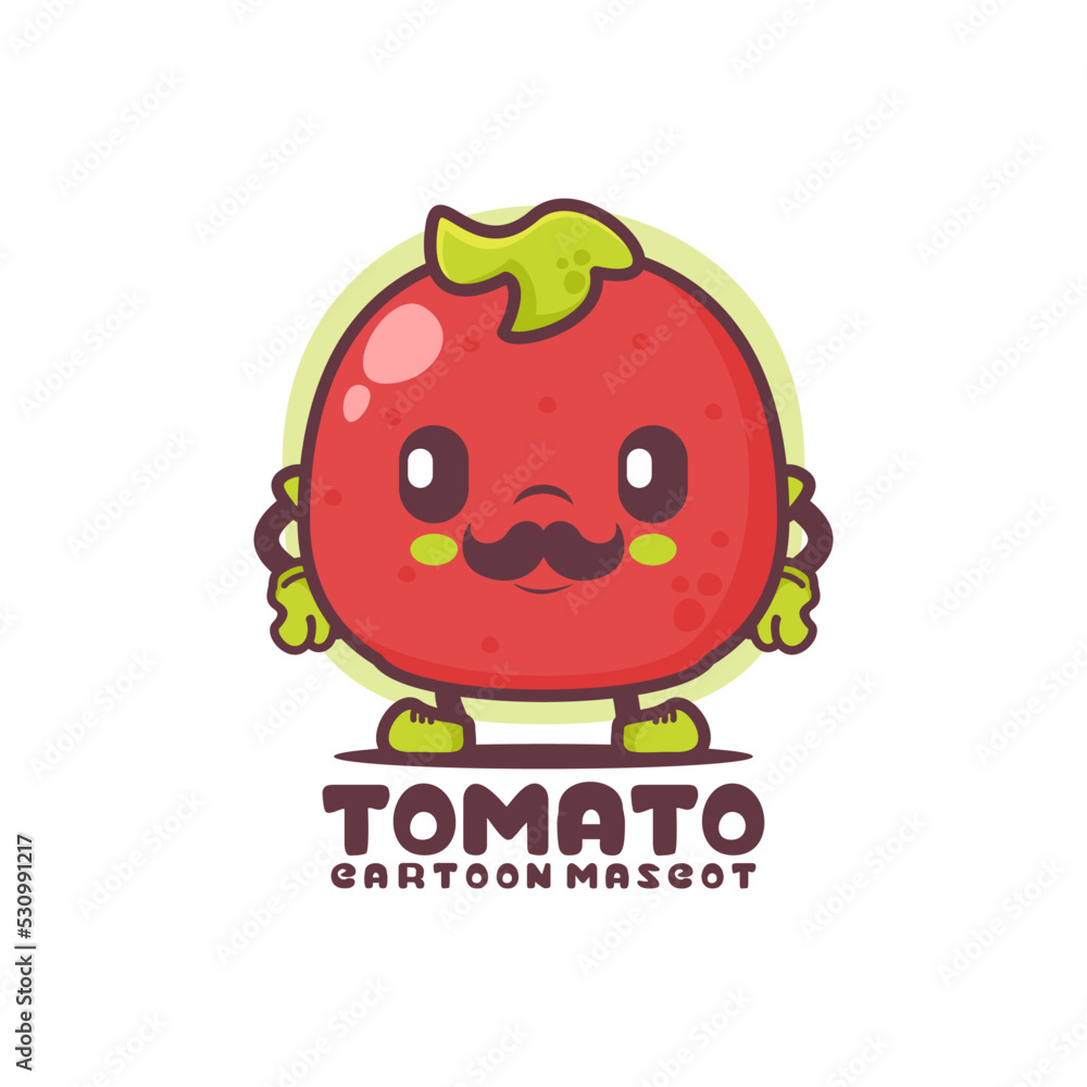 Tomato cartoon mascot. plant vector illustration Tomato cartoon mascot. plant vector illustration