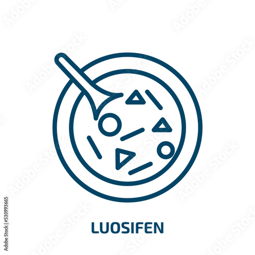 luosifen icon from food collection. Thin linear luosifen, omelette, snack outline icon isolated on white background. Line vector luosifen sign, symbol for web and mobile