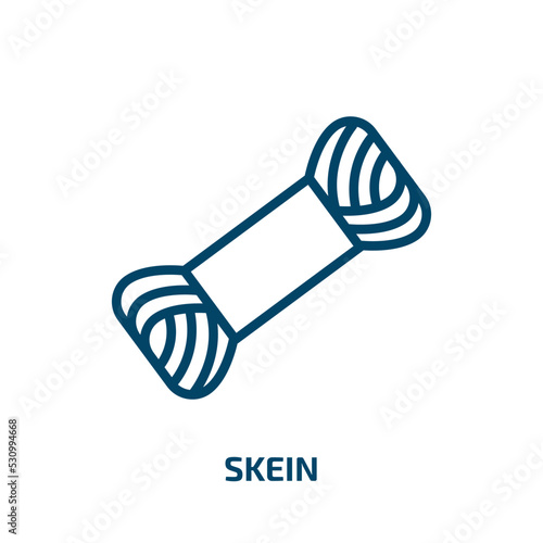 skein icon from fashion collection. Thin linear skein, needlework, craft outline icon isolated on white background. Line vector skein sign, symbol for web and mobile