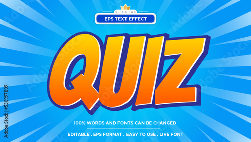 Quiz Text Effect editable