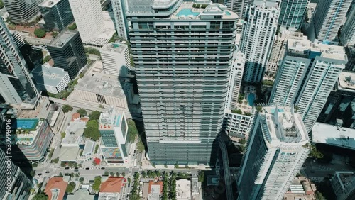 Brickell flatiron building in Downtown Miami Florida
 photo