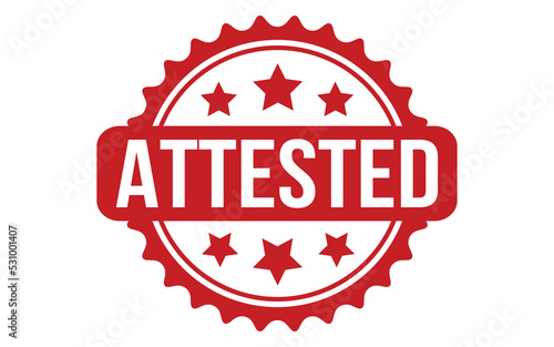 Attested Rubber Stamp Seal Vector