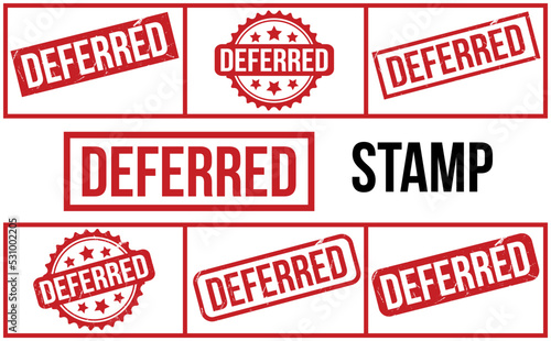 Deferred Rubber Stamp set Vector